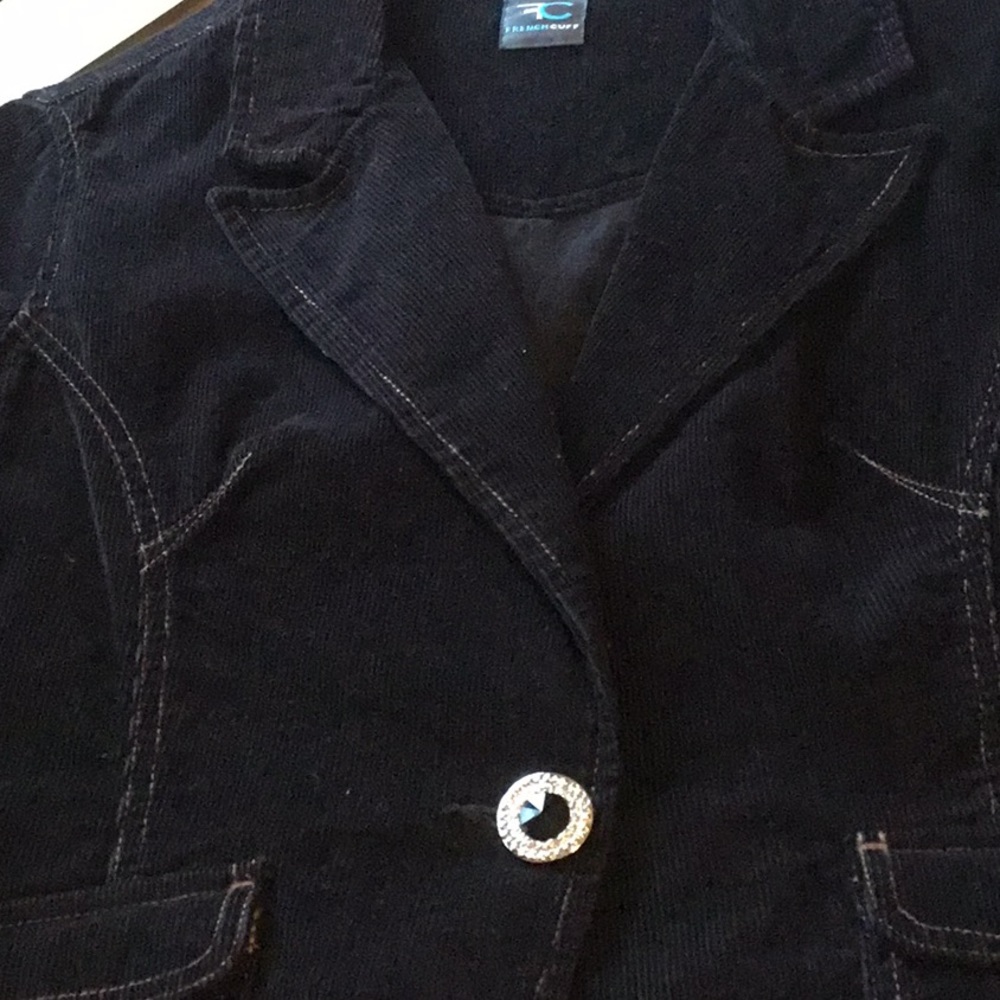 French Cuff black corduroy jacket - Picture 5 of 5